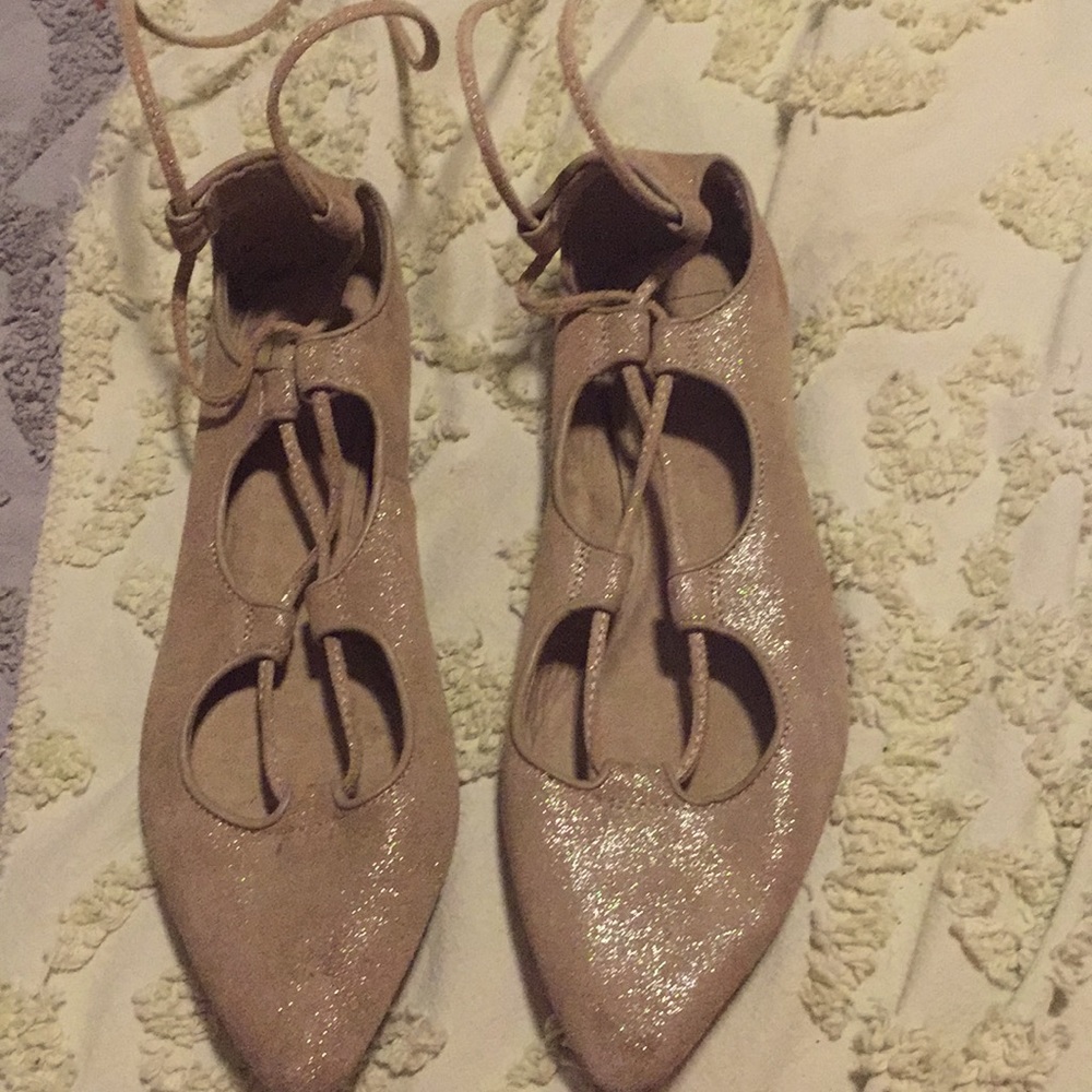 Ballet gold sparkles tie ups